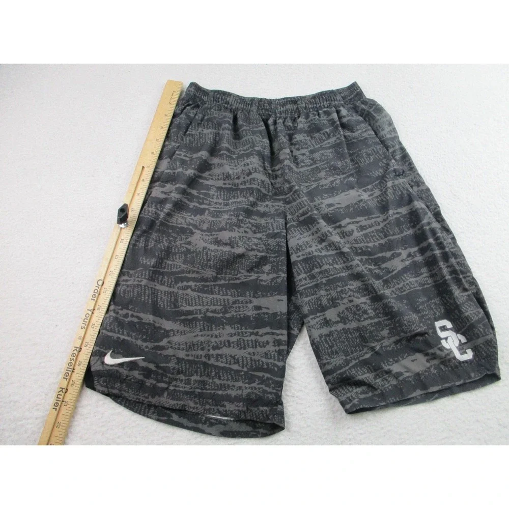 Nike Pattern Shield Shorts‎ XL Youth Polyester Athletic Basketball Black Gray
